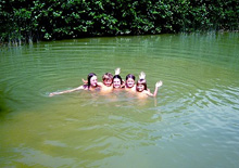 Erfrischung im Teich